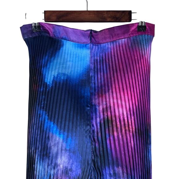 L'IDEE Bisous Pleated High Waisted Trouser Pants Women's 14‎ Galaxy Artsy Unique - Picture 9 of 15